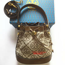 ☆新品☆TORY BURCH/トリーバーチバッグ ブラウン バケットバッグ トートバッグ ショルダーバッグ 2WAYバッグ 箱あり アウトレット品_画像1