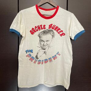 ビンテージ アーチバンカー リンガーネック Tシャツ ARCHIE BUNKER