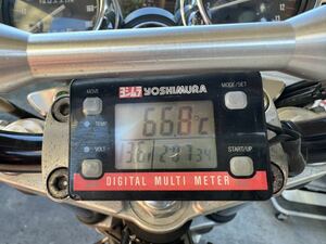 ヨシムラ マルチテンプメーター 中古実働　YOSHIMURA 油温計　イナズマ1200 油冷 GSX GSF バンディット