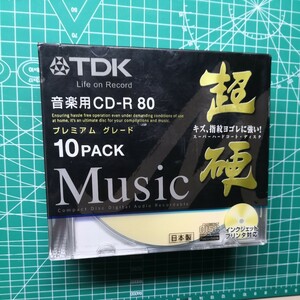 TDK music for CD-R hard coat specification carbide series made in Japan 80 minute Gold wide printer bru10 sheets CD-RHC80PWGX10A