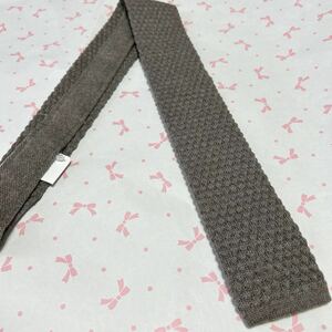  new goods unused EMPORIO ARMANI Emporio Armani necktie knitted tie gray ju autumn winter for (5514)