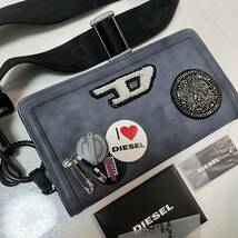 ★新品未使用/DIESEL/価格41800円★タグ.カード付 ディーゼル レディース オーバルディー ミニ ウォレットクロスボディ ブルー_画像5