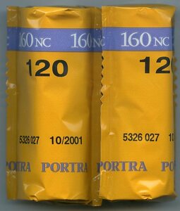 Kodak コダック Professional プロフェッショナル PORTRA ポートラ 160NC 120 2本 期限切れ 新品未開封 ブローニーフィルム