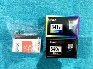 未使用　CANON FINE カートリッジ BC-340XL (大容量ブラック) + BC-341XL (大容量3色カラー) セット + BC-340XLリサイクルインクおまけ付き