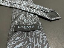 【新古品】LANVIN　ランバン　迷彩柄　ネクタイ　3本以上送料無料　ブルーグレイ　光沢_画像2