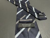 BURBERRY BLACK LABEL　バーバリーブラックレーベル　レジメンタル柄　ネクタイ　3本以上送料無料　ネイビー_画像2