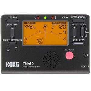 ★KORG コルグ TM-60-BK ブラック チューナー/メトロノーム ★新品/メール便