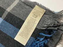 美品 未使用品【2k110837】BURBERRY バーバリー ストール グレー系 ウール カシミヤ 男女兼用 ユニセックス_画像3