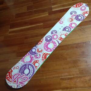  snowboard board ke- two K2 142cm Camber snowboard snow board USED [2451]