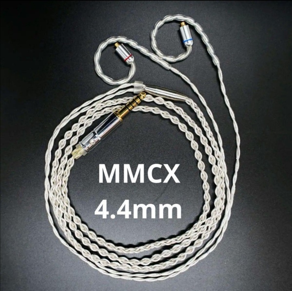 【1点のみ】7N粒子単結晶銅銀メッキ リッツ構造ケーブルMMCX 4.4mm　1.2m