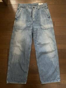 FULL COUNT FULL CLOTHING FACTORY ヴィンテージ加工 USN Seamens Trousers 32 デニム デッキパンツ