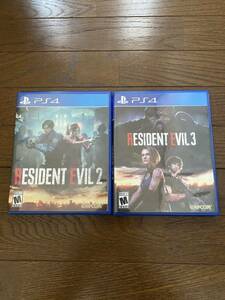 PS4 RESIDENT EVIL バイオハザード re2 re3 北米版 2枚セット 