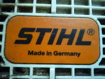 【5-12-12-1Ta】　動作確認済み　STIHL　エンジン式チェーンソー　020　カバー付き　刃の長さ38㎝　_画像3