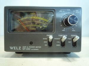 【5-12-22-5Ta】　WELZ　SWR&POWER METER　SP-220　無線　1.8-200MHz