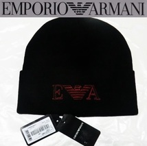 ☆新品!! EMPORIO ARMANI リッチでお洒落!!存在感抜群☆6G1403 BEANIE HAT ちょいワル大人の今ドキ!!格上げ☆あったかロゴニット帽 L/XL_画像10