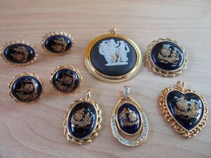 c94 WEDG WOOD ウェッジウッド LIMOGES リモージュ ペンダントトップ ブローチ など アクセサリー 大量 まとめ売り まとめ TIA