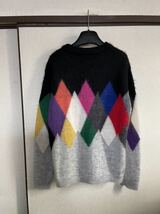 【美品】【レターパックプラス対応】uniform experiment ユニフォームエクスペリメント SOPH ARGYLE MOHIAR CREWNECK KNIT ニット セーター_画像9