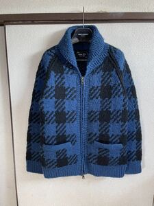 【即決】 【良品】 NUMBER NINE ナンバーナイン カウチンニット セーター ブルゾン BLUE ブルー青色 即決早い者勝ち