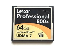 ☆美品☆ CFカード 64GB 800x レキサー プロフェッショナル Lexar Professional コンパクトフラッシュ CompactFlash Card_画像1