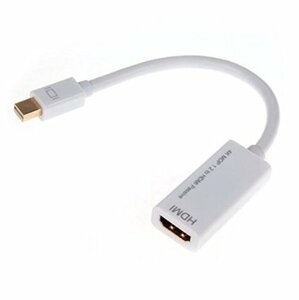 Apple/Surface Pro用Mini Thunderbolt to HDMI 変換アダプタ コンバータ 20cm Mini DP1.2-HDMI オス－メス 4K2K 白