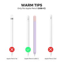 Apple Pencil 第3世代 USB-C用 Type C充電対応 シリコン カバー アップルペンシル 保護カバー 薄型 軽量 同色、異色キャップ付 橙＋赤_画像6