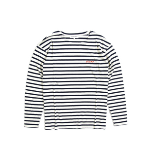 新着 新品 訳あり メゾンラビッシュ MAISON LABICHE バスク シャツ ロンT クルーネック 長袖 メンズ オーガニック ボーダー 383608-L