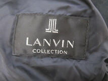 12100RSZ◎LANVIN ランバン 裏フリース ダウンジャケット レディーズ50 ブラック×ネイビー◎中古_画像6