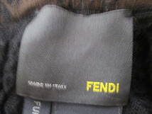 12182FSZ◎FENDI フェンディ ストール/ショール/ マフラー ファー付き 黒/ブラック◎中古_画像4