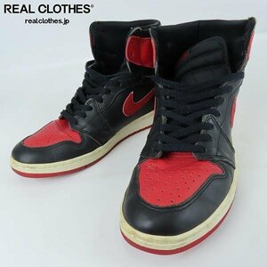 【観賞用】NIKE/ナイキ AIR JORDAN 1 RETRO エアジョーダン1レトロ ブレッド 94年復刻 130207-061/27.5 /080