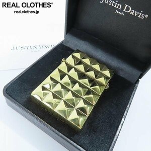 【ギャラ有り】Justin Davis/ジャスティンデイビス スタッズモチーフ インサイドユニットZIPPO オイルライター BGF118 /000