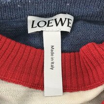 ☆【JPタグ】LOEWE/ロエベ ナンバリングロゴニット ドッキングデザイン クルーネックニット S3289020SM/XS /060_画像3