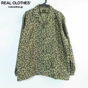 ☆Needles/ニードルズ L/S Cabana Shirt - PE/C/N Leopard Jq. ヒョウ柄 カバナシャツ LQ196/L /060