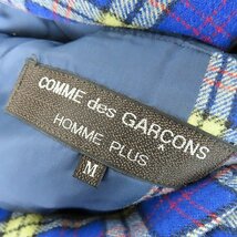 ☆COMME des GARCONS HOMME PLUS/コムデギャルソンオムプリュス ウエストゴム チェック ジャケット/M /080_画像3