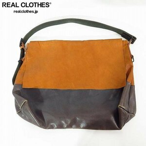 SUNSEA/サンシー Big Messenger Bag レザービッグメッセンジャーバッグ /080