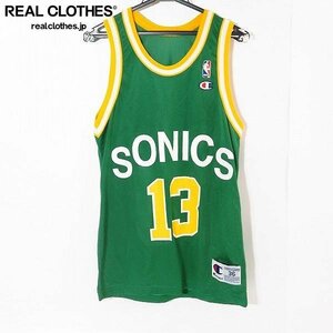 ☆Campion/チャンピオン NBA SONICS ソニックス #13 GILL/ケンドールギル ゲームシャツ ユニフォーム 36 /LPL