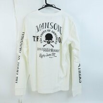 ☆【未使用】VANSON×CROWS WORST/バンソン×クローズワースト T.F.O.A 刺繍 長袖Tシャツ CRV-410 L /000_画像2