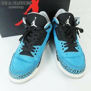 【観賞用】NIKE/ナイキ AIR JORDAN 3 RETRO POWDER BLUE エアジョーダン3 136064-406 28.5 /080