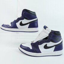 NIKE/ナイキ AIR JORDAN 1 RETRO HIGH OG COURT PURPLE/エアジョーダン1 コートパープル 555088-500/27.0 /080_画像4