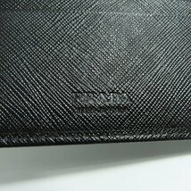 【ギャラ付き】PRADA/プラダ サフィアーノレザー トライアングルロゴプレート 二つ折り財布 2MO738 /060_画像7