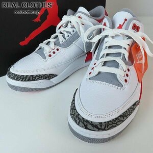 【未使用】NIKE/ナイキ AIR JORDAN 3 RETRO FIRE RED/エアジョーダン3 レトロ ファイヤーレッド DN3707-160/26.5 /080