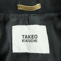 ☆TAKEO KIKUCHI/タケオキクチ ウール混コート ブラック/3 /080_画像3