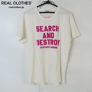 ☆HYSTERIC GLAMOUR/ヒステリックグラマー SEARCH AND DESTROY 半袖 プリント Tシャツ 0241CT04/L /LPL