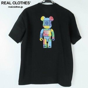 ☆【未使用】Columbia x atmos x BE@RBRICK/コロンビア×アトモス×ベアブリック 半袖Tシャツ ブラック PM0657-010/L /LPL