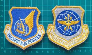 ☆アメリカ空軍★USAF☆エアフォース★PACIFIC AIR FORCES☆太平洋空軍★MILITARY AIRLIFT COMMAND☆軍事空輸軍団★パッチ☆patch★