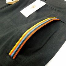 新品 1円～ ポールスミス ジョガーパンツ アーティストストライプ L 黒 ストレッチスムース Paul Smith メンズ 【2926】_画像6