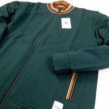 新品 1円～ ポールスミス ジップアップジャケット アーティストストライプ M グリーン スウェット Paul Smith メンズ 【2802】_画像7