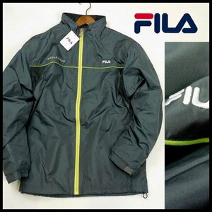 新品 1円～ 秋冬 FILA フィラ L チャコール 中綿 ジップジャケット ウォームアップジャケット 裏起毛 メンズ SAMPLE【2789】