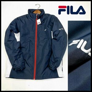 新品 1円～ 秋冬 FILA フィラ L 紺 中綿 ジップジャケット ウォームアップジャケット メンズ SAMPLE【2790】