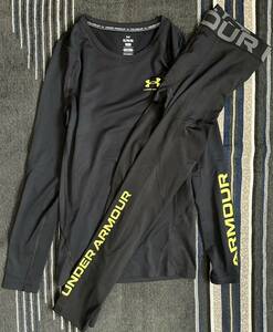 新品未使用 秋冬 NEW MODEL UNDER ARMOUR UAコールドギアアーマー コンプレッション ノベルティ クルー シャツストレッチインナーセット