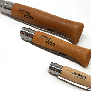 tu128　OPINEL　オピネルナイフ 3本セット　No12 ・ No9 （カーボンスチール） ／ No6 （ステンレス）　　アウトドア　中古